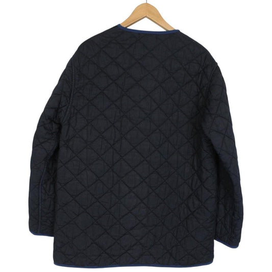 Vintage 80s Stone Island Navy Blue Polyester Microfibre Quilted Jacket