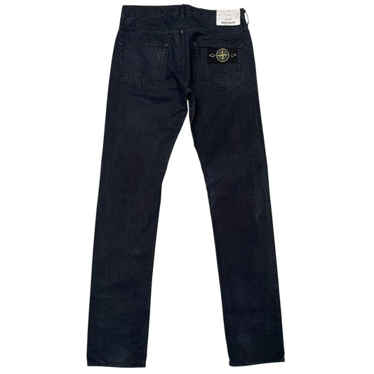 Stone Island AW 2014 Black Slim Fit Cotton Trousers