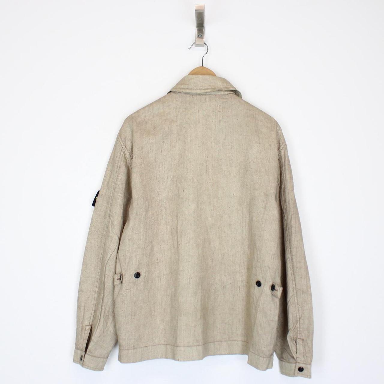 Vintage Stone Island SS 2003 Beige Resin Lino Flax Spalmultra Jacket