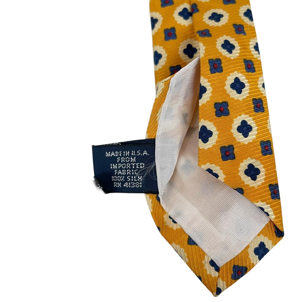 Vintage Polo Ralph Lauren Yellow and Blue Silk Tie
