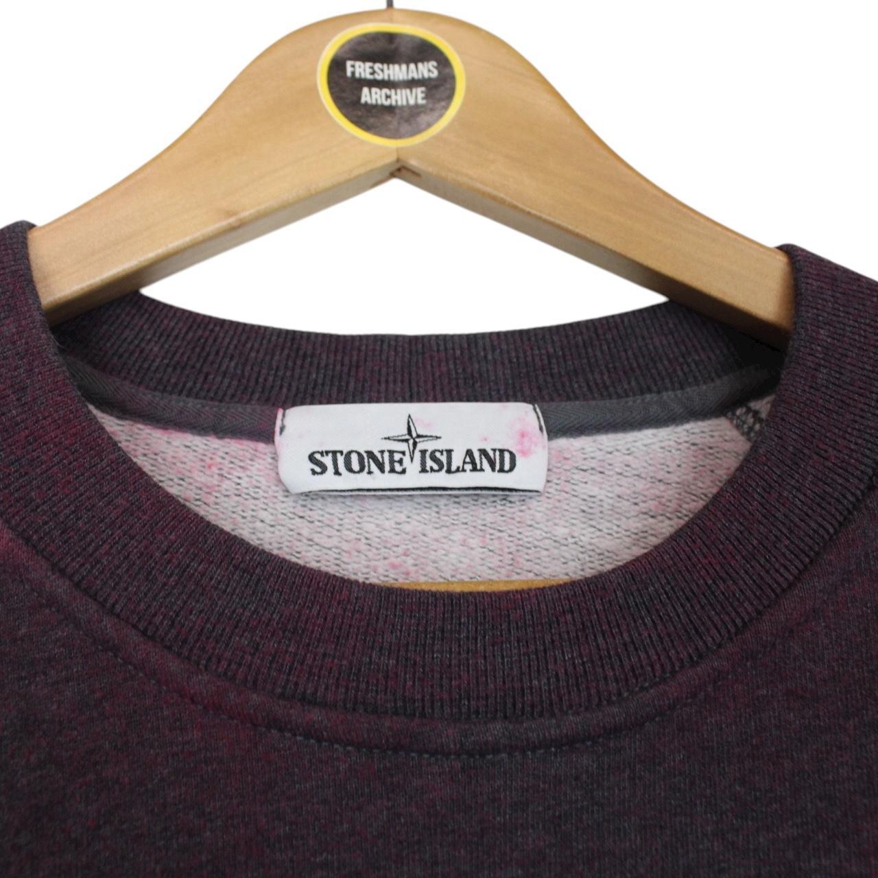 Stone Island AW 2020 Dark Cyclamen Dust Treatment Crew Neck Sweatshirt Jumper