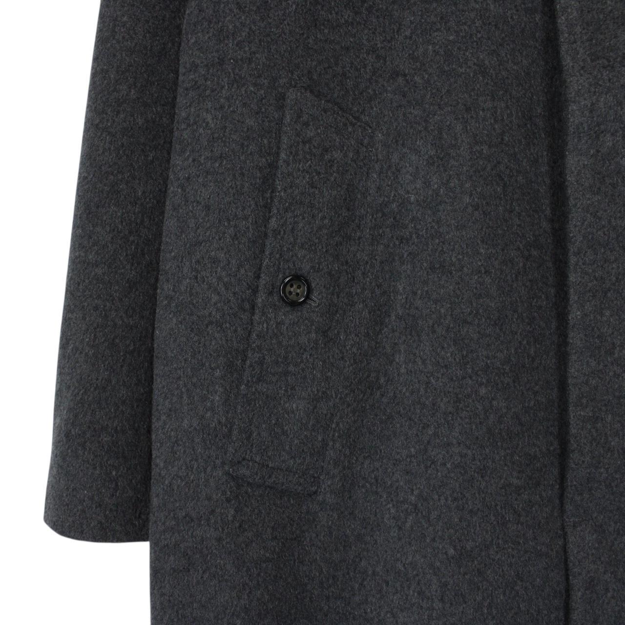 Vintage 90s Burberry Grey Virgin Wool Overcoat