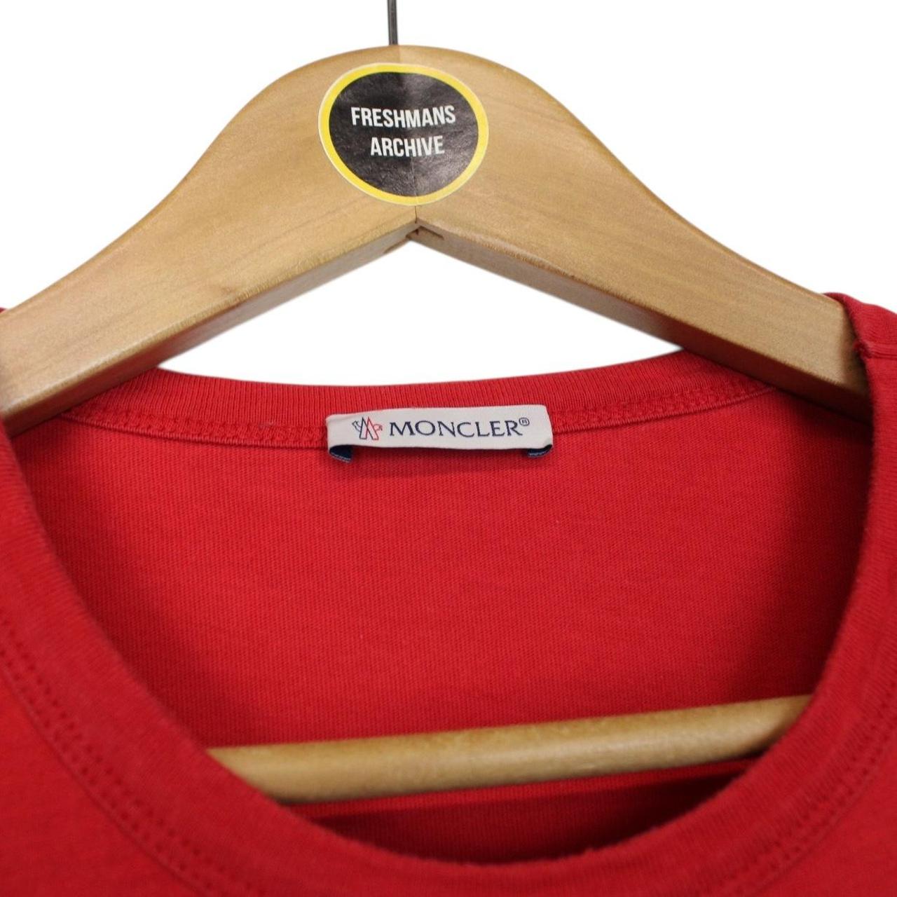 Moncler Maglia Red Reflective Logo Short Sleeve T-Shirt