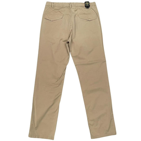 Vintage Stone Island SS 2008 Beige Straight Leg Fit Cotton Trousers