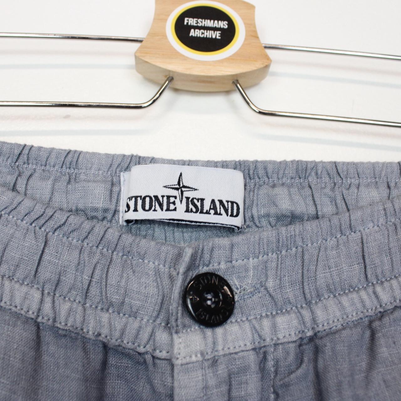 Stone Island Blue Bermuda Cotton Cargo Shorts
