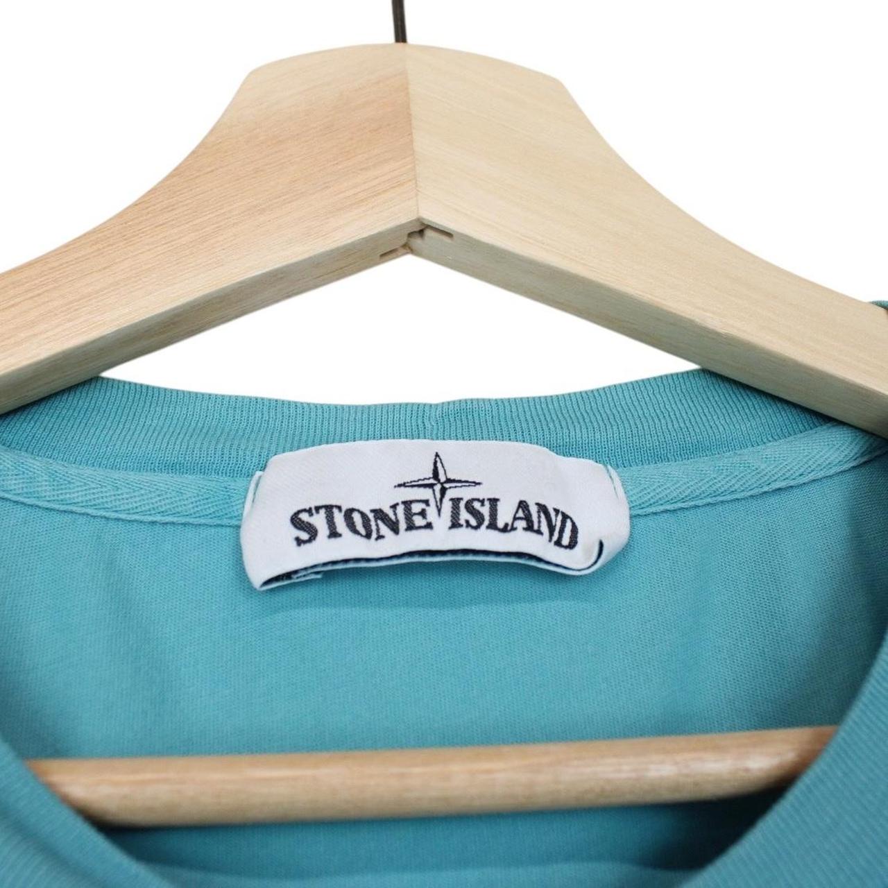 Stone Island SS 2020 Aqua Blue Short Sleeve Compass T-Shirt