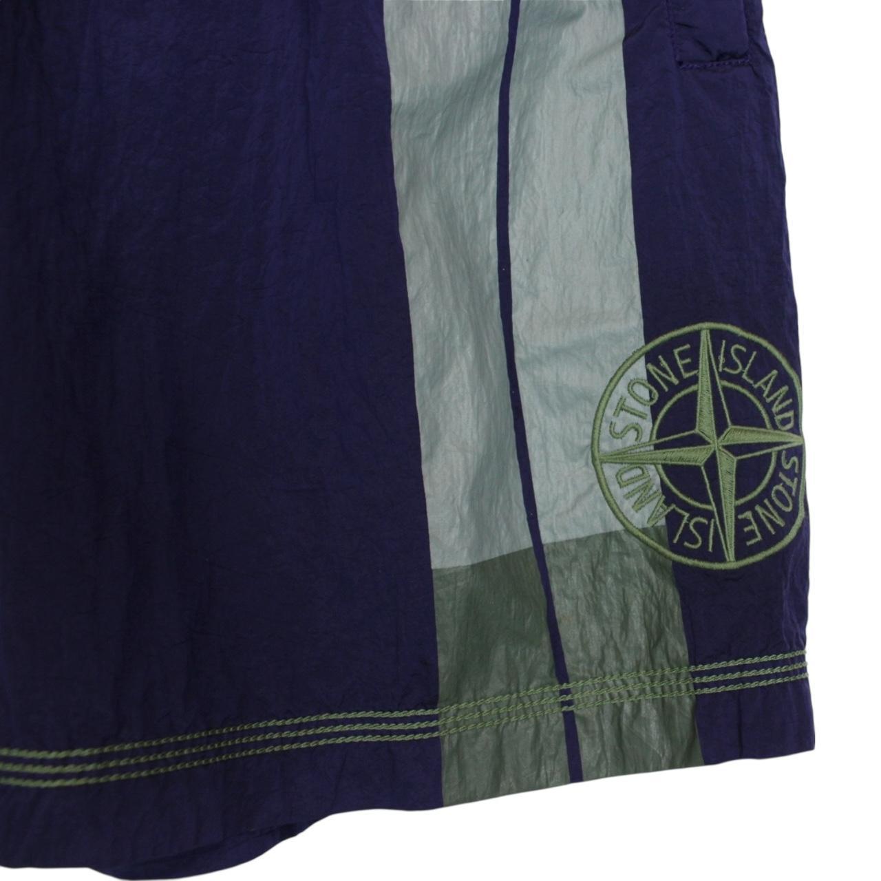 Stone Island SS 2022 Navy Blue Econyl Nylon Metal Swim Shorts