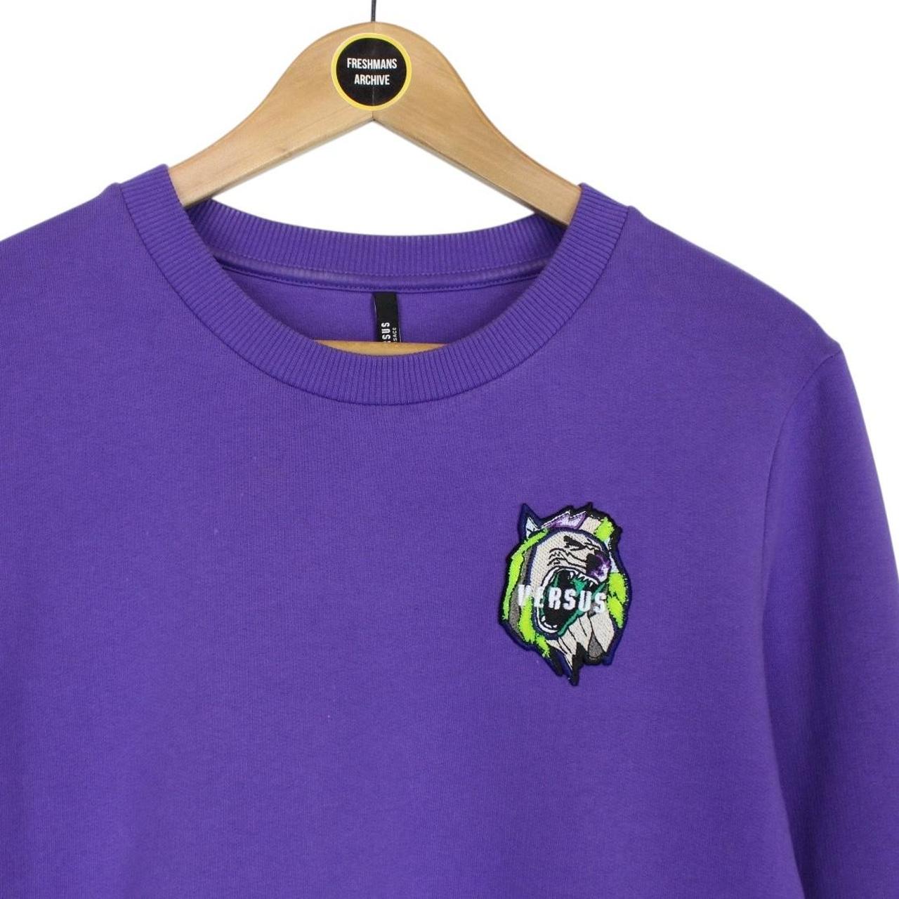 Versus Versace Purple Cotton Sweatshirt Jumper
