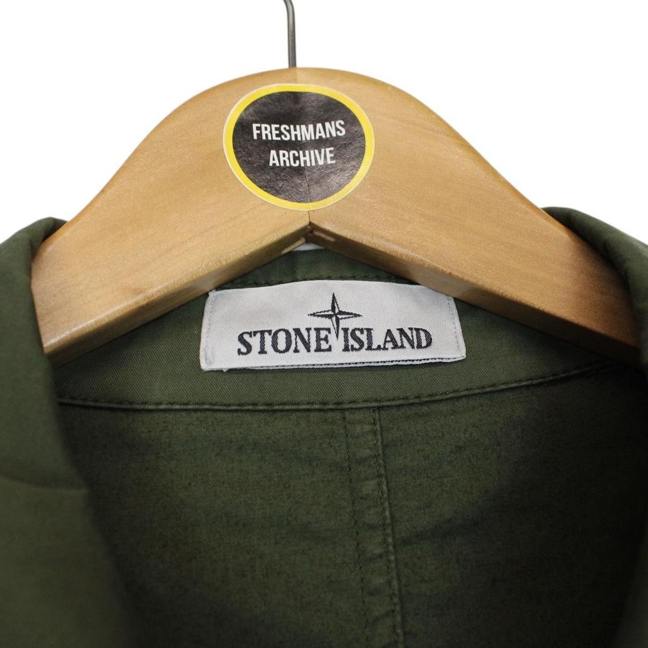 Stone Island AW 2023 Green Full Zip Cotton Overshirt Jacket