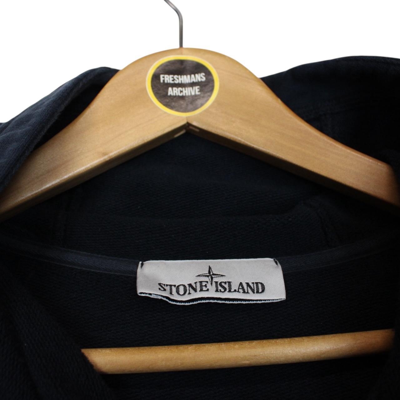 Stone Island AW 2023 Navy Blue Cotton Hoodie Jumper