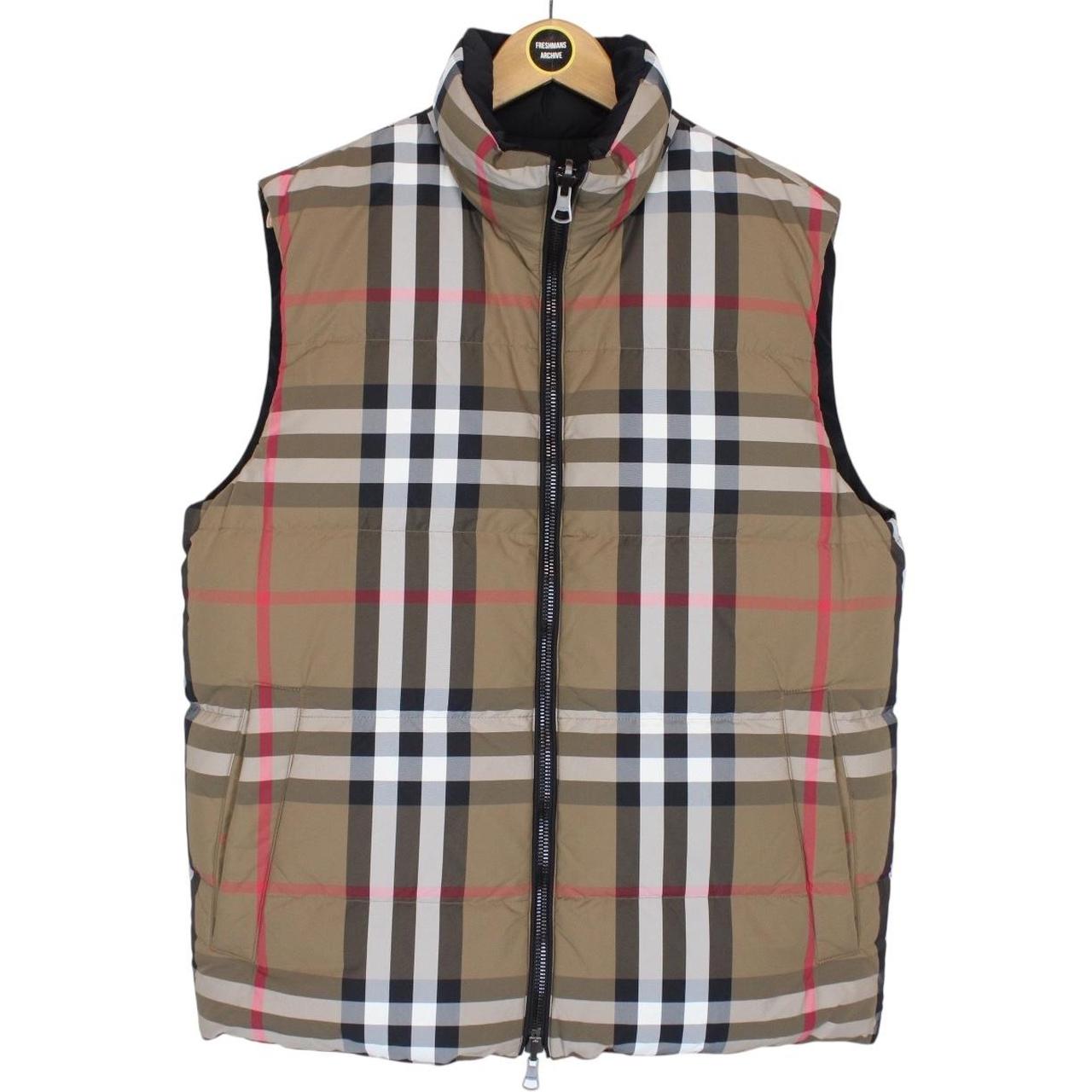 Burberry ‘Lowick’ Brown and Black Reversible Nylon Down Gilet / Bodywarmer