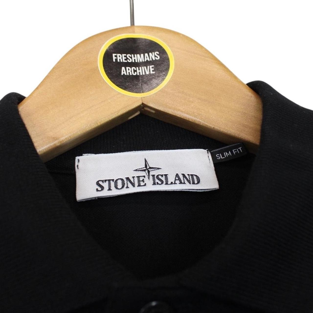 Stone Island AW 2017 Black Long Sleeve Compass Polo Shirt