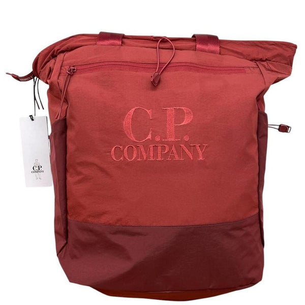 CP Company Ketchup Red Logo Embroidered Chrome-R Nylon Tote Backpack