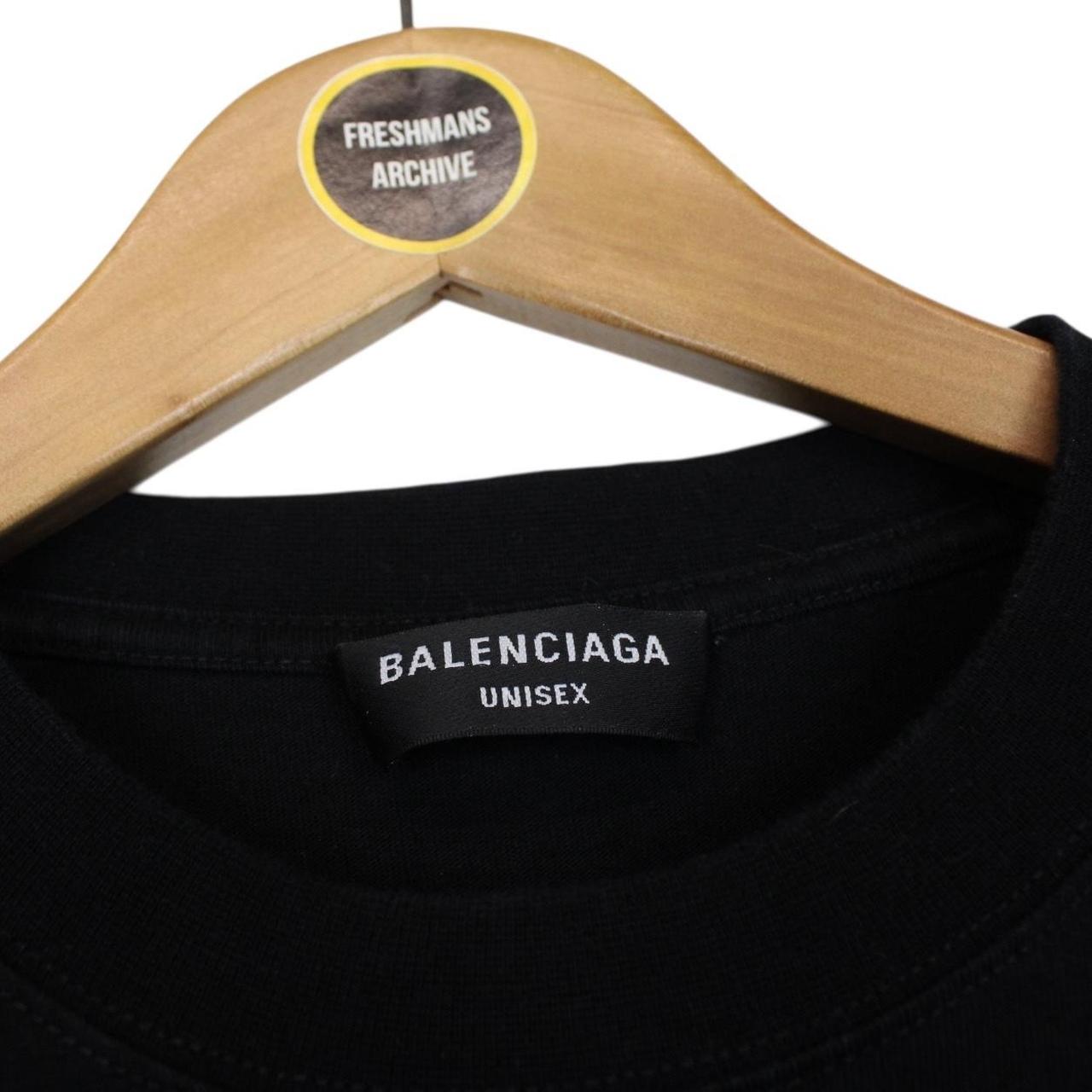 Balenciaga Black Slime Logo Print Short Sleeve Cotton T-Shirt