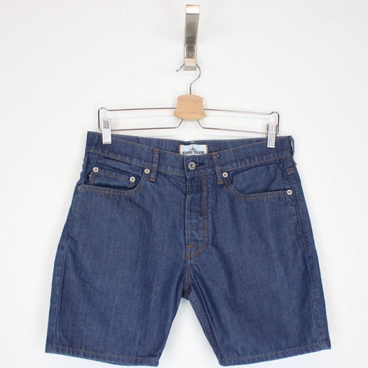 Stone Island SS 2014 Navy Blue Denim Shorts