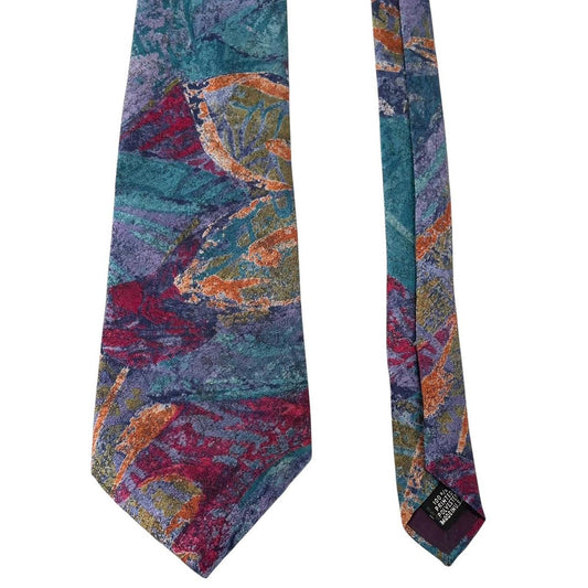 Vintage 90s Christian Dior Multicoloured Abstract Tie