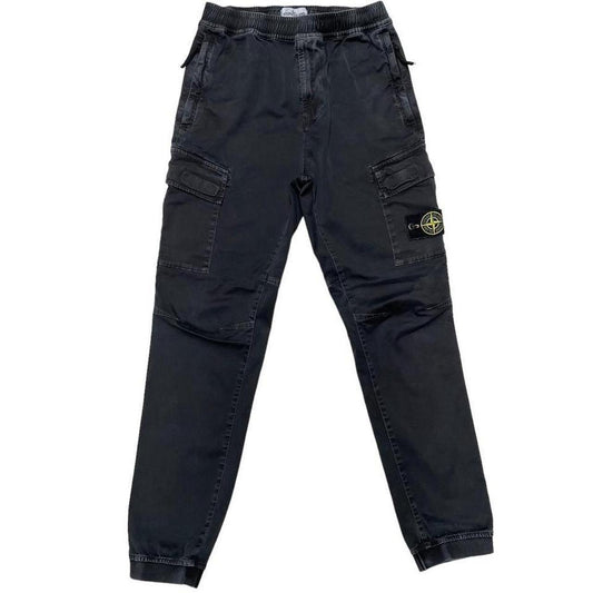 Stone Island AW 2023 Black RE-T Fit Cargo Trousers