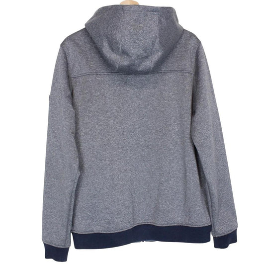 Tommy Hilfiger Grey and Blue Full Zip Soft Shell Hooded Jacket