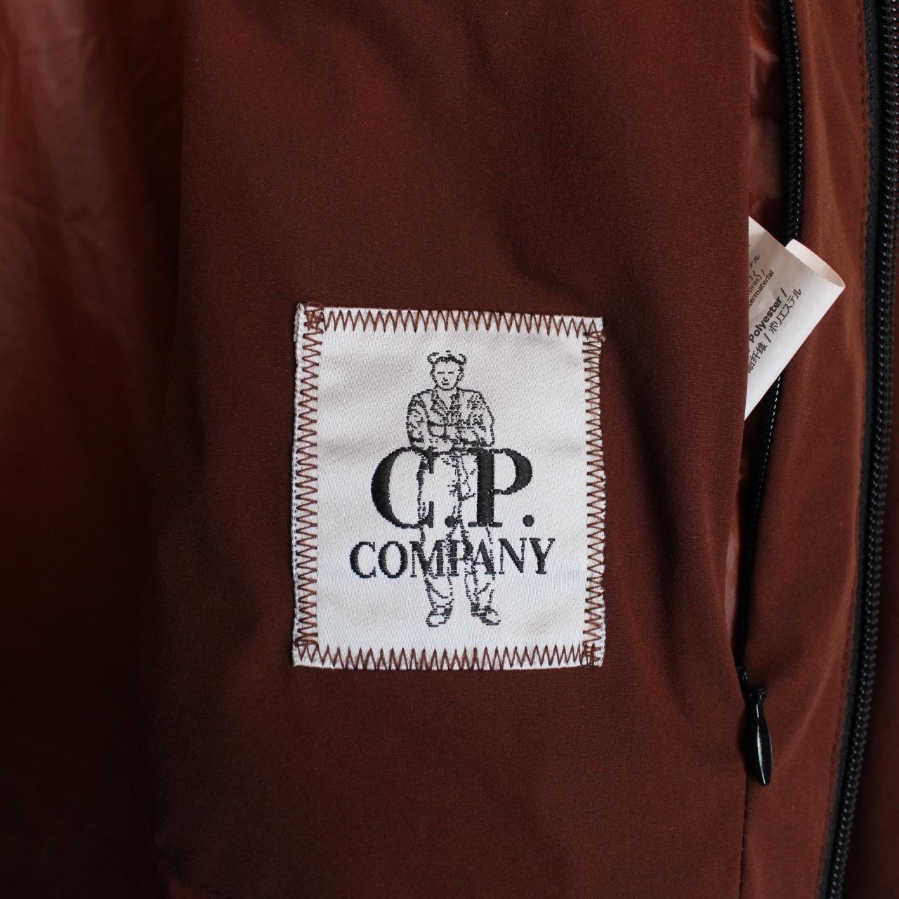 CP Company Pro-Tek Brown Full Zip Quilted Soft Shell Lens Jacket