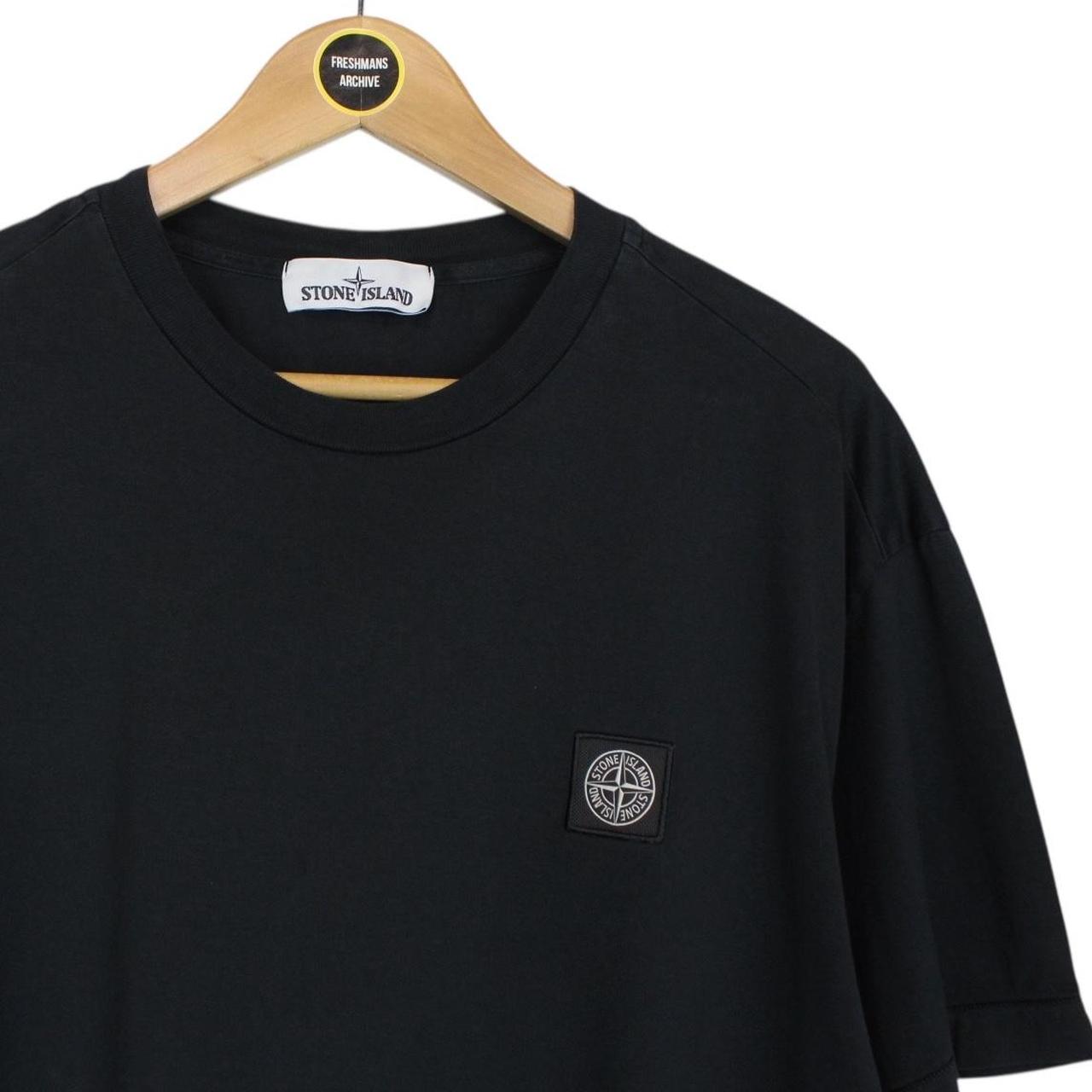 Stone Island Navy Blue Short Sleeve Cotton Compass T-Shirt