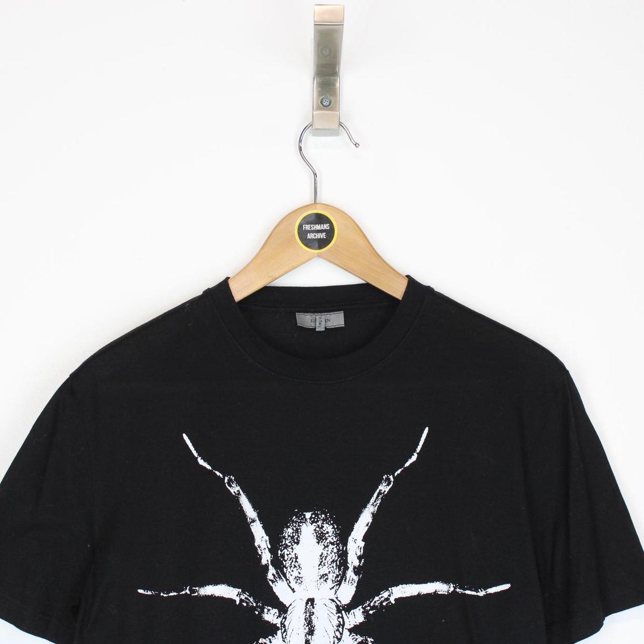Lanvin Black and White Spider Print Short Sleeve T-Shirt