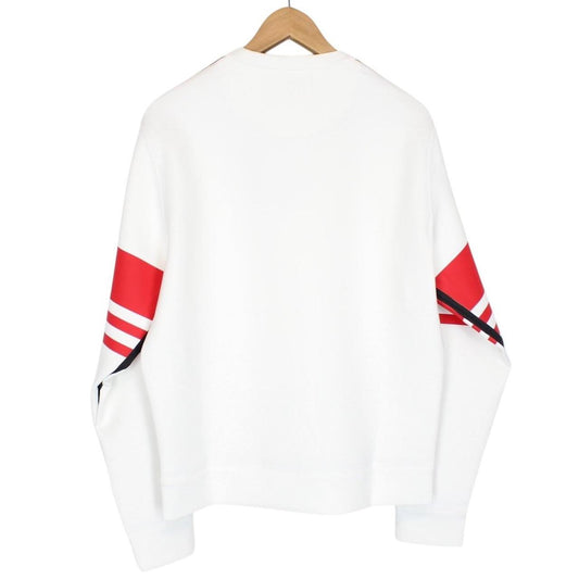 Prada White and Red ‘On Ice’ Polyester Sweatshirt Jumper