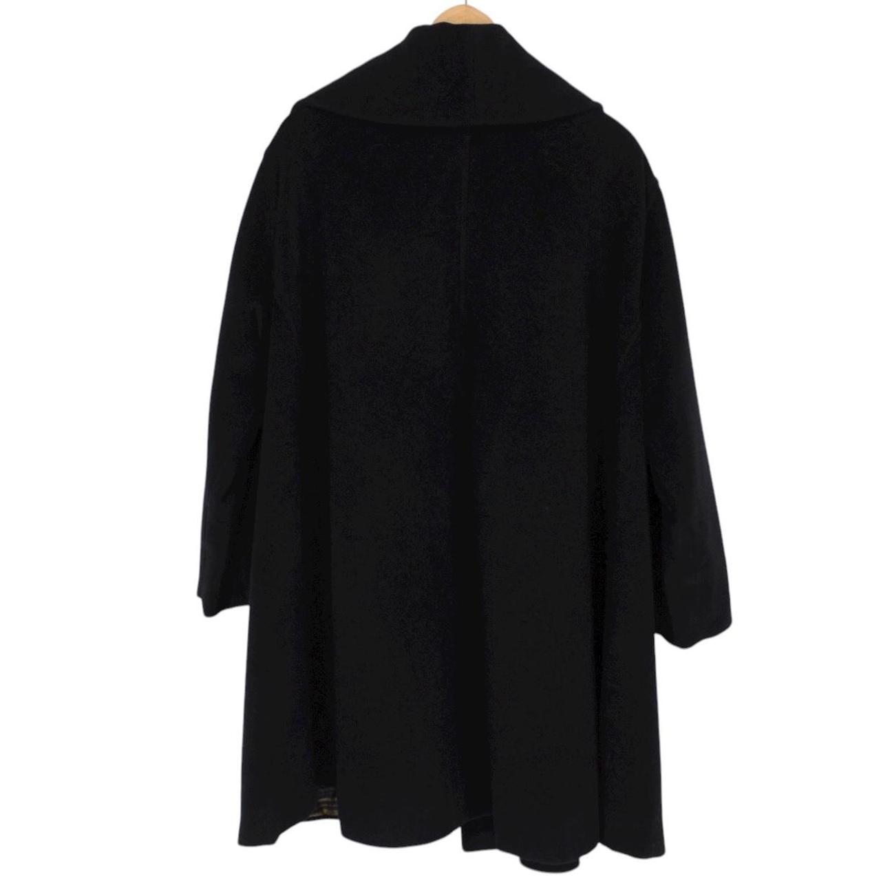 Vintage 90s Missoni Donna Black Cashmere Wool Blend Cape Coat
