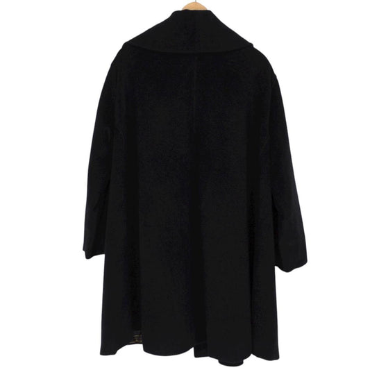 Vintage 90s Missoni Donna Black Cashmere Wool Blend Cape Coat