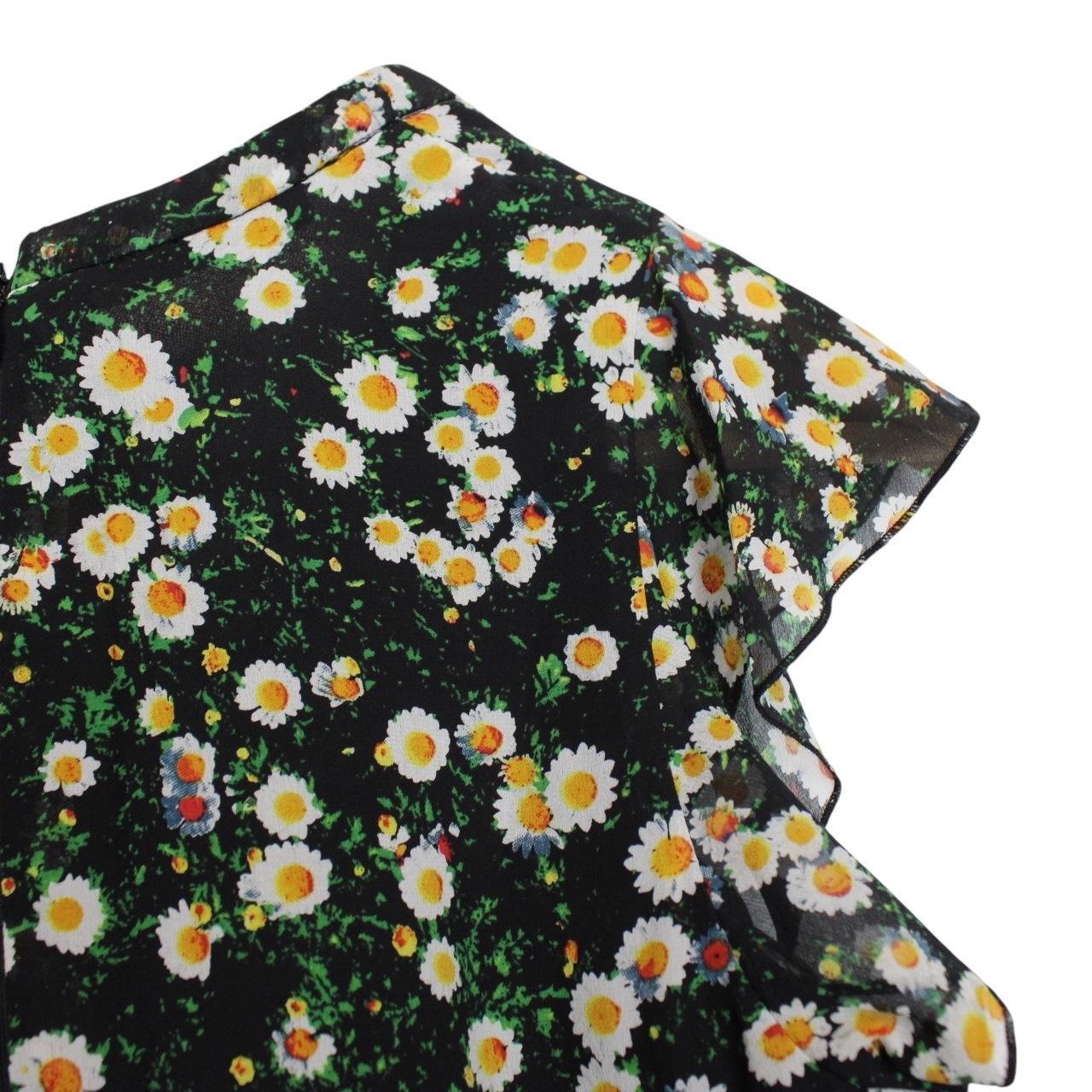 Moschino Cheap and Chic Black and Multicoloured Floral Silk Dress