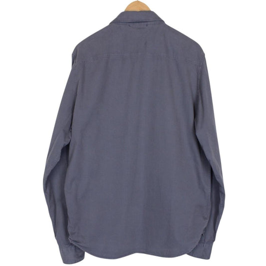 CP Company Grey Full Zip Cotton Lens Overshirt Jacket