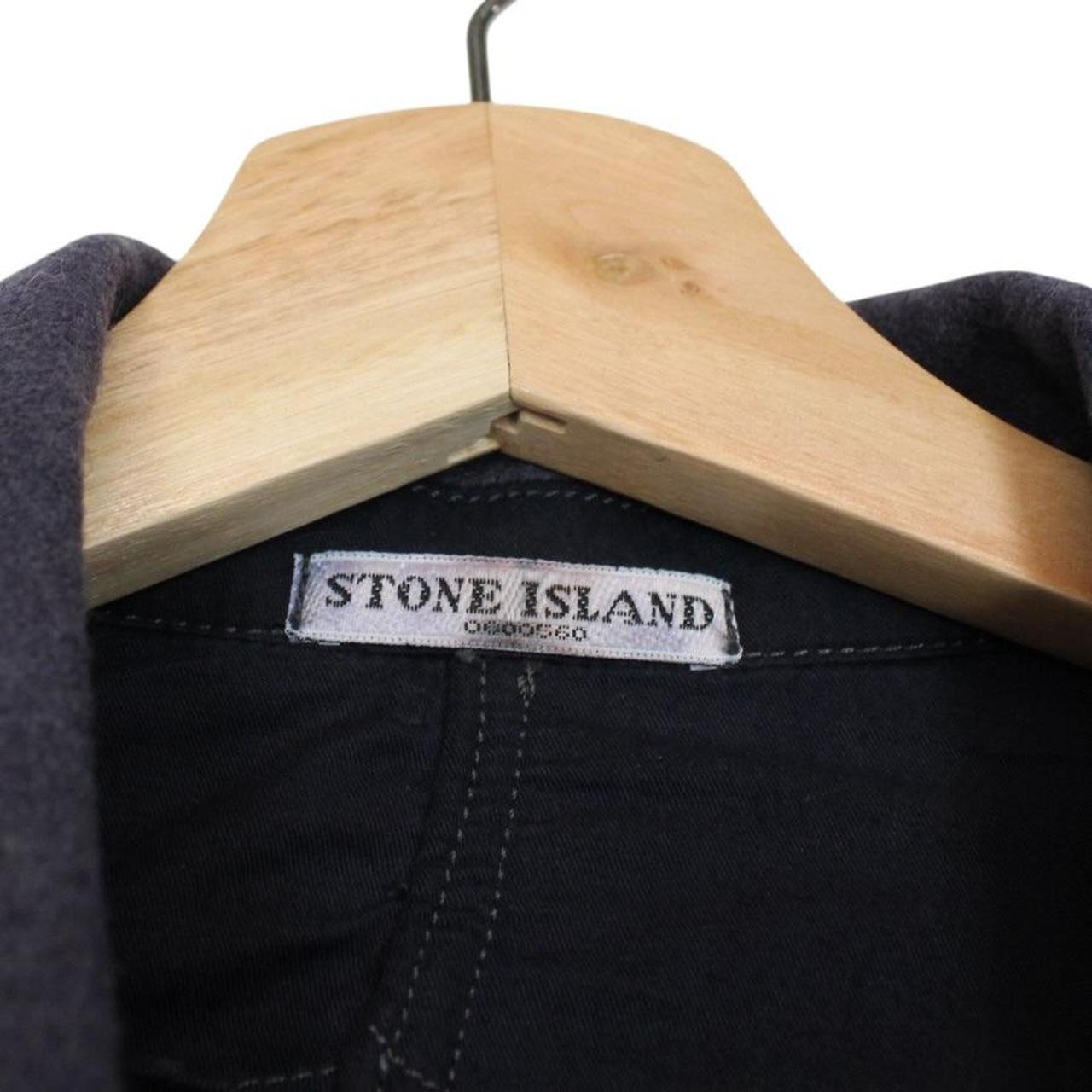 Vintage Stone Island AW 2006 Navy Blue Wool Knit Overshirt Jacket