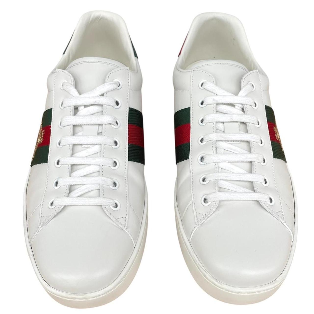 Gucci White Ace Bee Embroidery Trainers