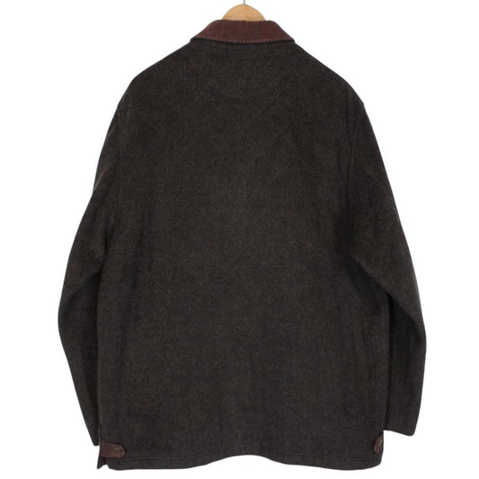 Vintage 90s Burberry Khaki Green Nova Check Wool/Acrylic Jacket