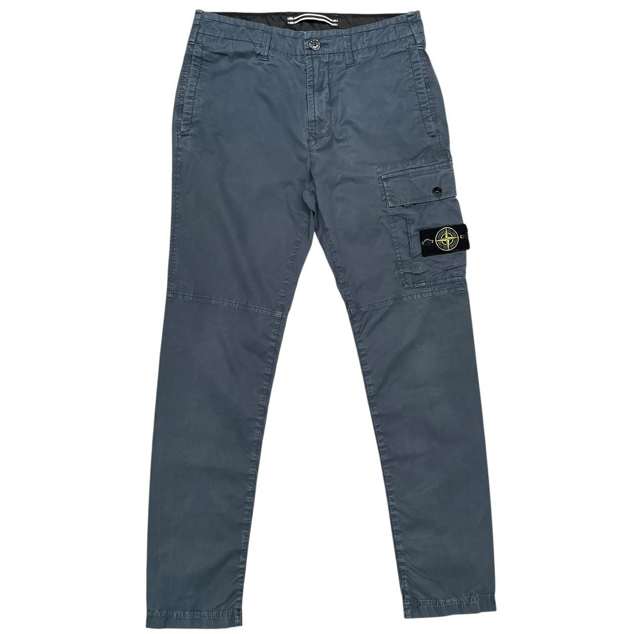Stone Island SS 2022 Navy Blue Slim Fit Cargo Trousers