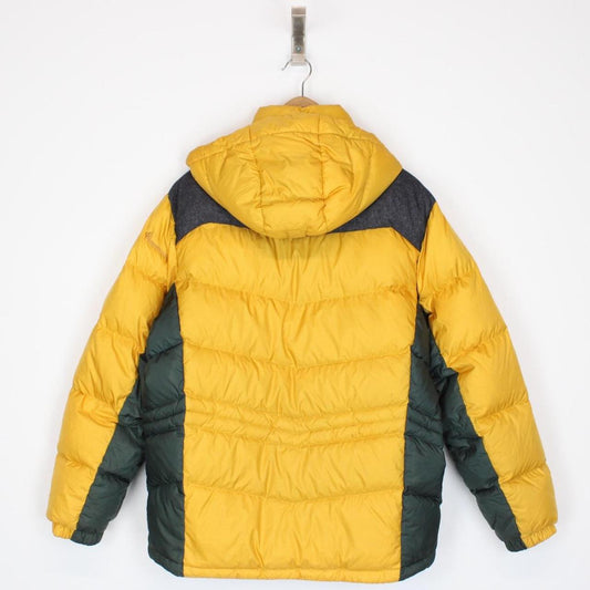 Vintage Montbell Yellow and Grey Full Zip Down Puffer Jacket