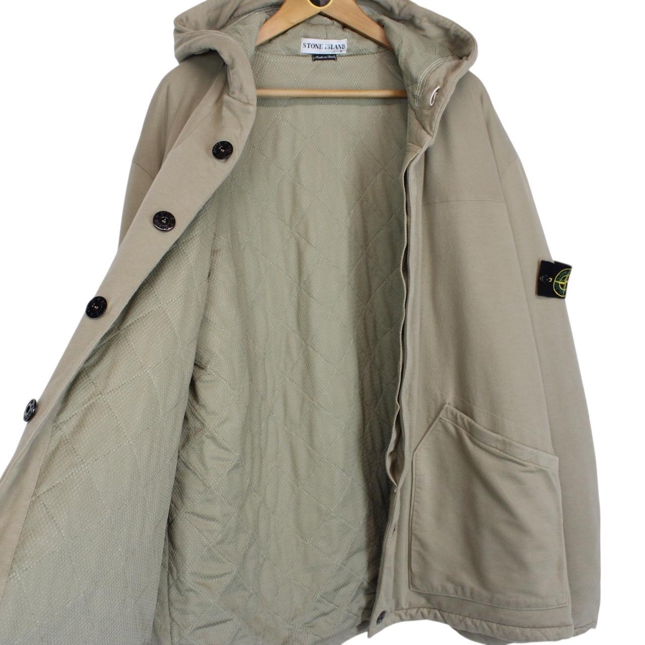 Vintage Stone Island AW 2000 Beige Cotton Quilted Hooded Jacket