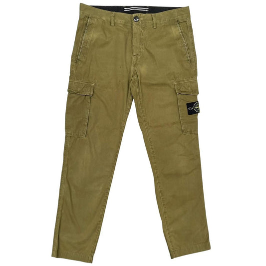 Stone Island SS 2016 Khaki Green Slim Fit Cargo Trousers