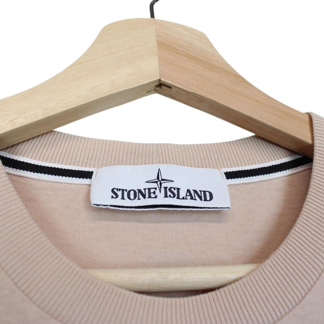 Stone Island AW 2021 Rose Short Sleeve Cotton Split Logo T-Shirt