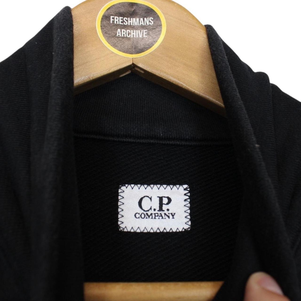 CP Company Black 1/4 Zip Lens Sweatshirt Jumper