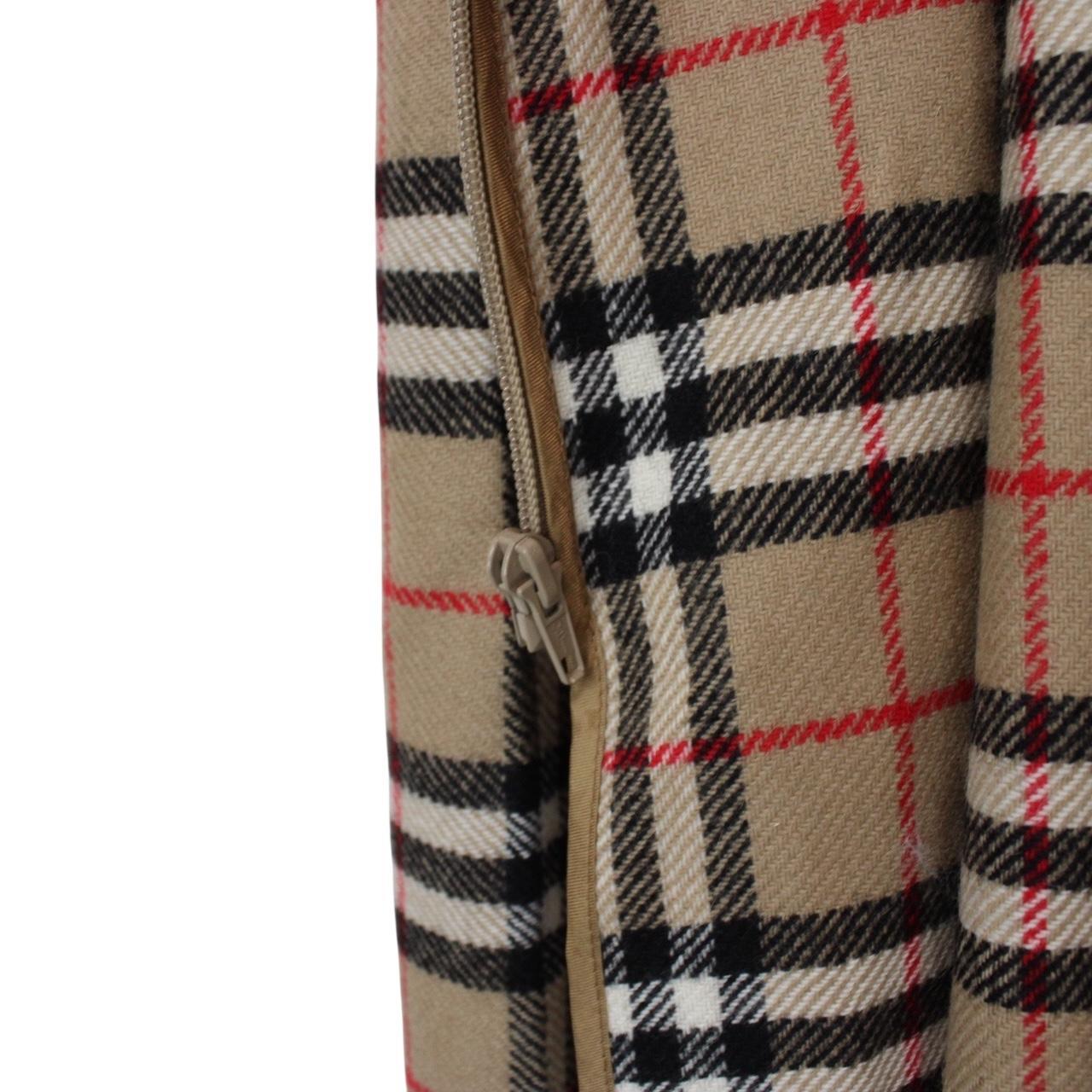 Vintage 90s Burberry Beige Nova Check Trench Coat Removable Lining