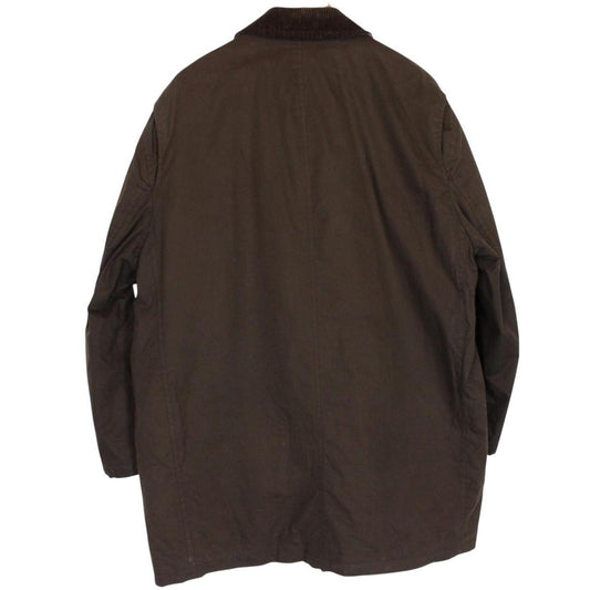 Vintage Burberry London Brown Coated Cotton Wool Nova Check Lined Jacket