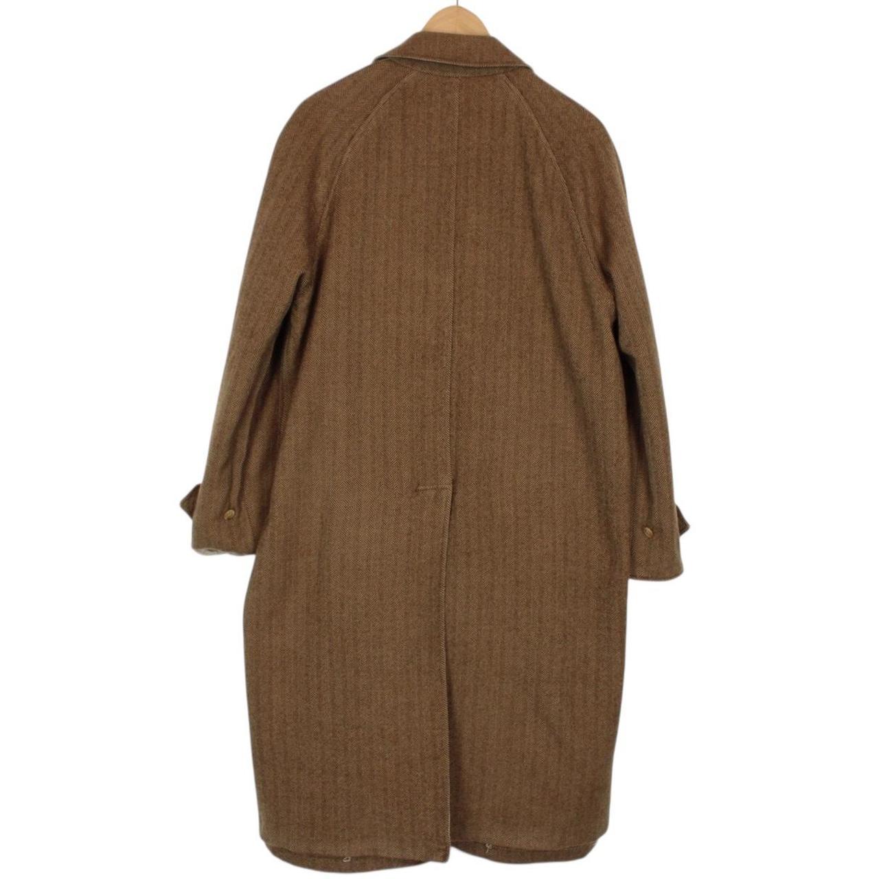 Vintage 90s Burberry Tan and Brown Cotton and Wool Reversible Trench Coat