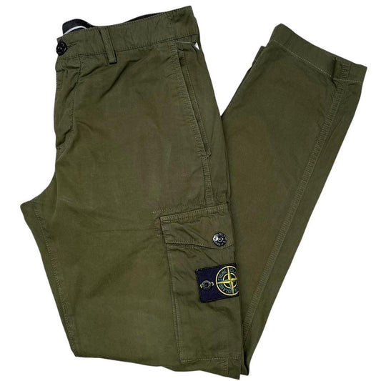 Stone Island SS 2017 Green Slim Fit Cargo Trousers