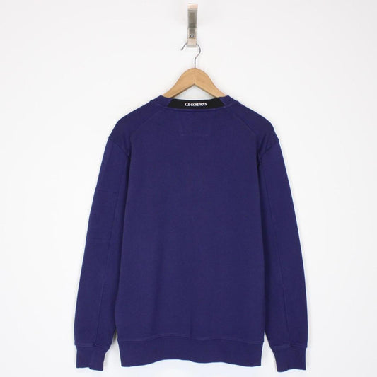 CP Company Blue Goggle Lens Cotton Sweatshirt Jumper