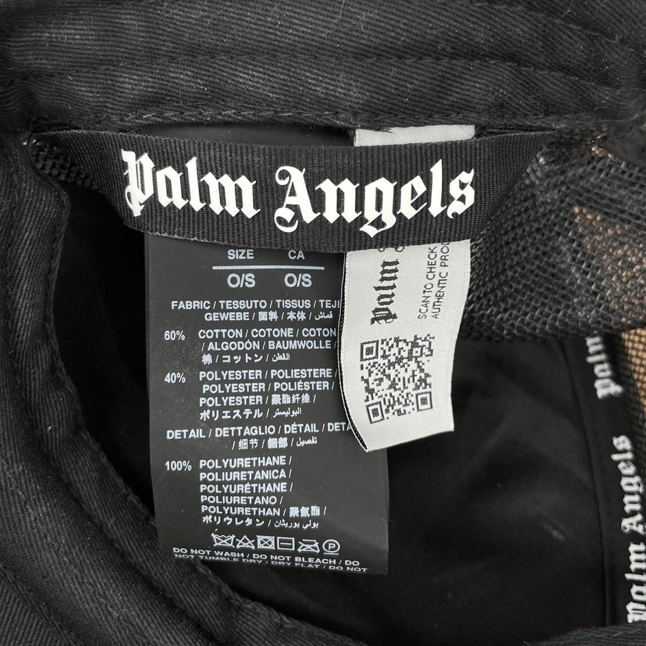 Palm Angels Black Logo Print Mesh Panel Baseball Cap