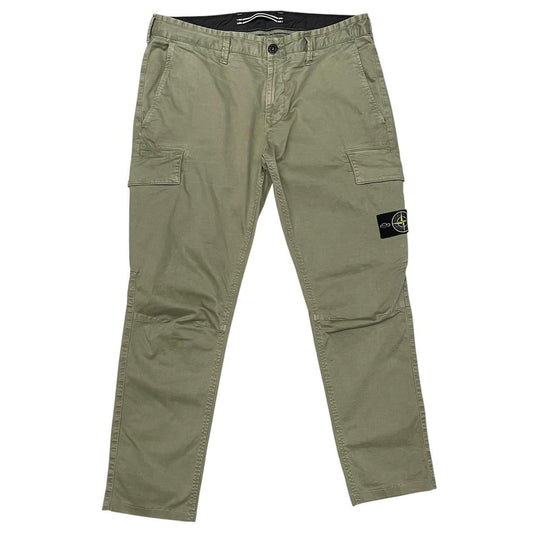 Stone Island Green Skinny Fit Cargo Trousers