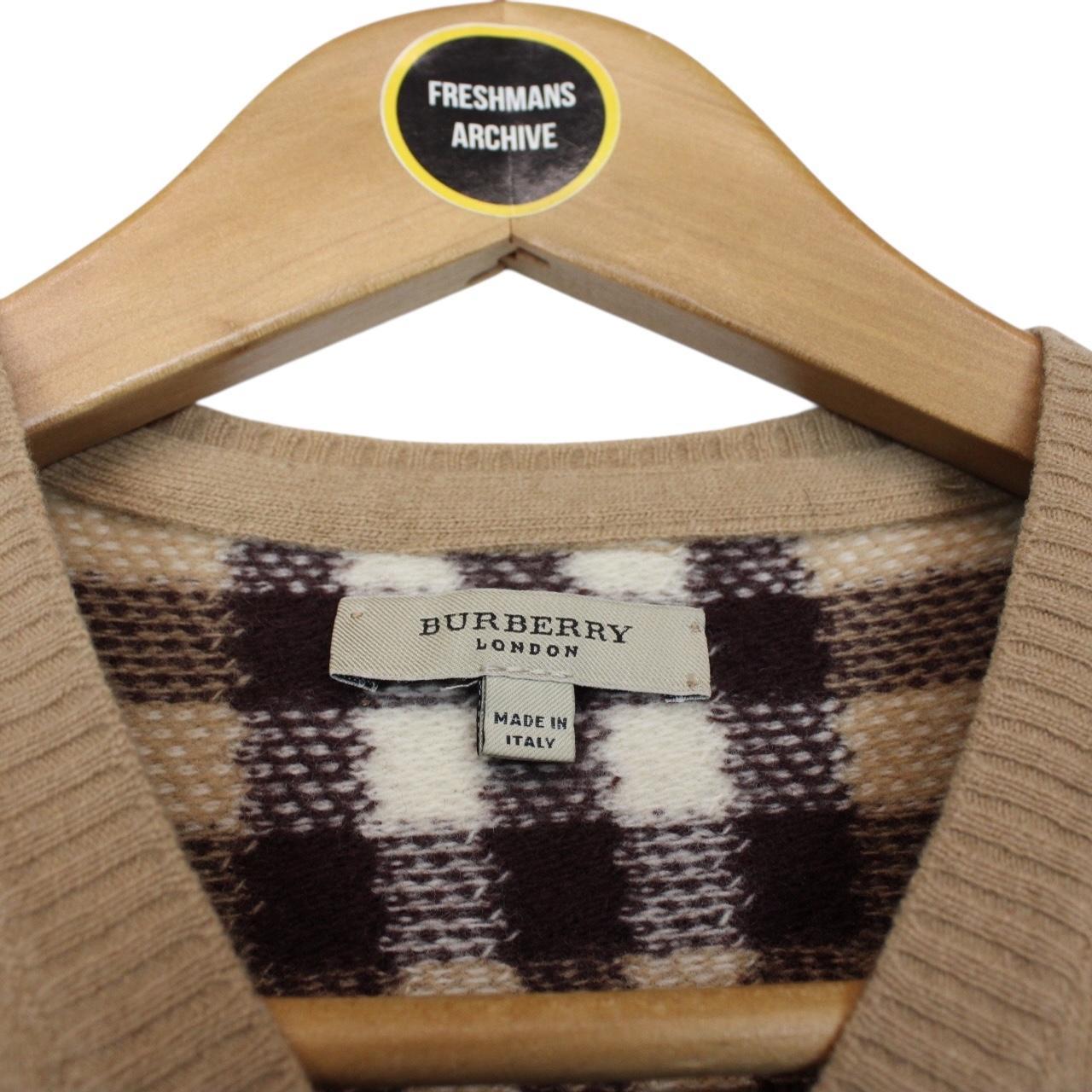 Burberry London Nova Check Merino Wool Knit Sweater Vest