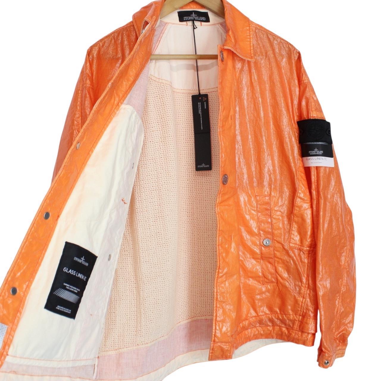 Stone Island Shadow Project SS 2022 Orange Glass Linen-TC Jacket