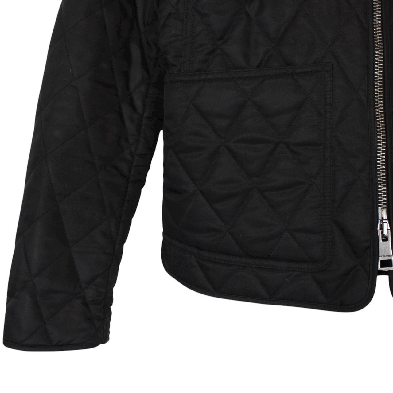 Burberry Brit Black and Beige Nova Check Quilted Jacket