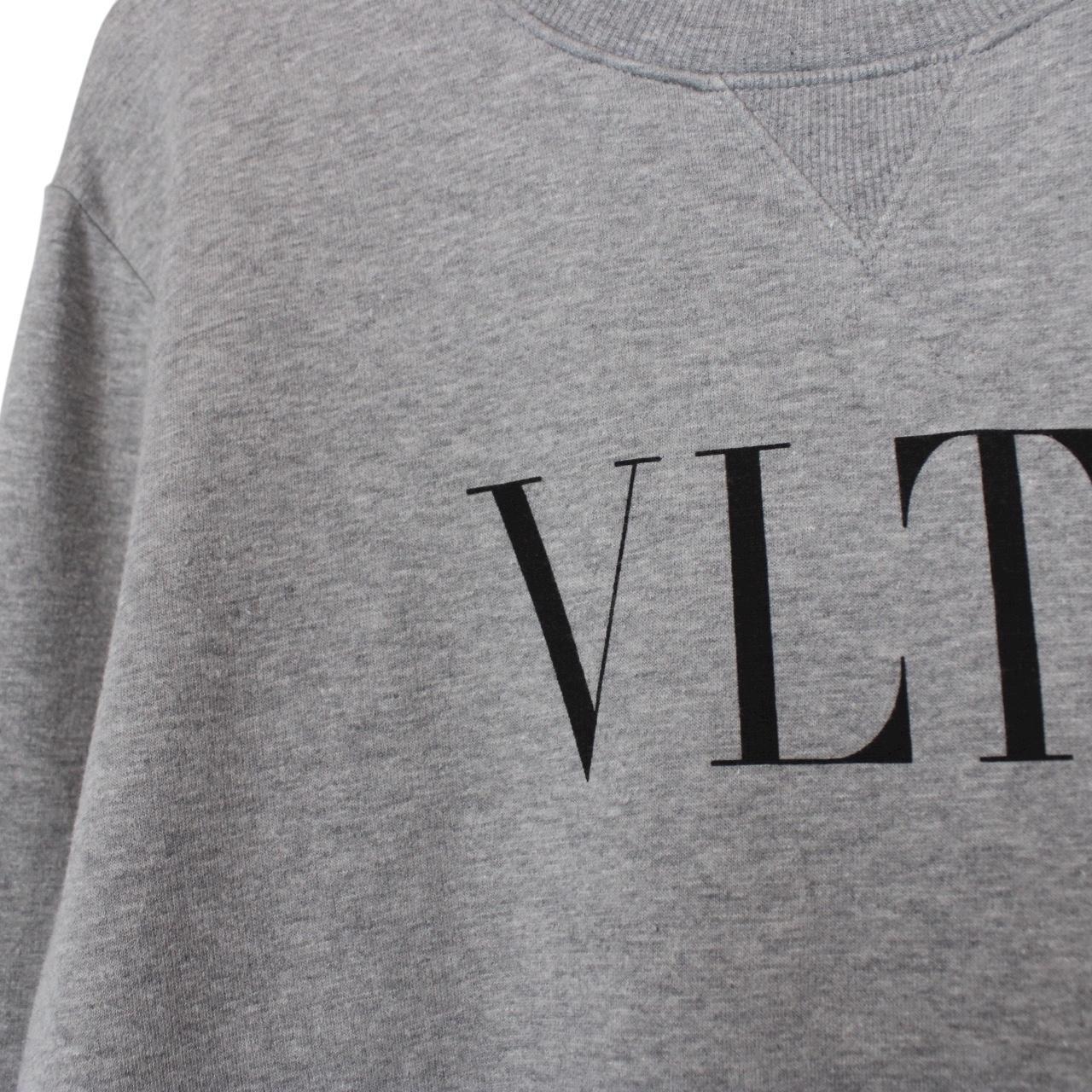 Valentino Garavani VLTN Print Grey and Black Sweatshirt Jumper